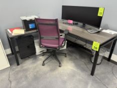L-SHAPE DESK INCLUDES OFFICE ROLLING CHAIR