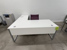 L-SHAPE DESK INCLUDES OFFICE ROLLING CHAIR