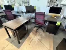 L-SHAPE DESK INCLUDES OFFICE ROLLING CHAIR