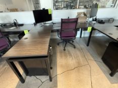L-SHAPE DESK INCLUDES OFFICE ROLLING CHAIR