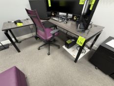 L-SHAPE DESK INCLUDES OFFICE ROLLING CHAIR
