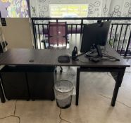 L-SHAPE DESK INCLUDES OFFICE ROLLING CHAIR