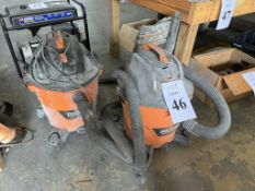 RIDGID SHOP VACS, 5 GAL (WITH ATTACHMENTS)