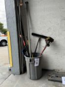 LOT CONSISTING OF BROOMS, MOPS, PAINT ROLLERS