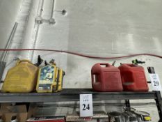 FUEL CANS (3) DIESEL (4) GAS (5 GALLONS EA.)
