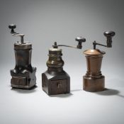 Three coffee mills