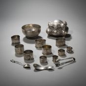 A MIXED LOT OF TABLE OBJECTS