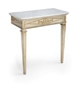 A GERMAN WHTIE PAINTED CONSOLE TABLE