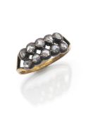 A gold and diamond Reviere Ring