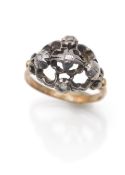A gold and diamond ring