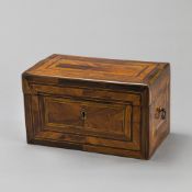 A FRENCH WOOD CASKET