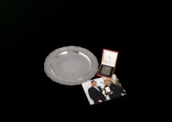 Silver disc with dedication to the opera singer Christa Ludwig (1928-2021)