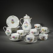 A MEISSEN COFFEE SERVICE FOR 6 PERSONS