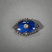ENAMELLED SILVER BROOCH