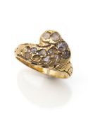 A gold and diamond ring