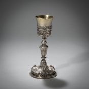 A PARTIAL GILT SILVER CHALICE