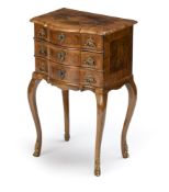 A German ormolu-mounted walnut side table