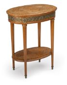 A French ormolu-mounted satinwood side table