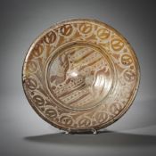 A SPANISH CERAMIC ROUND DISH