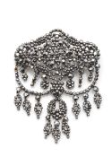 A Victorian Cut Steel Coursage Brooch