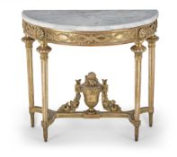 A FRENCH GILTWOOD CONSOLE TABLE