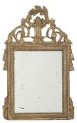 A LOUIS XVI GILTWOOD MIRROR