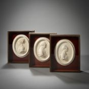 A SERIES OF THREE PORTRAIT RELIEFS