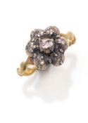 A gold and diamond ring