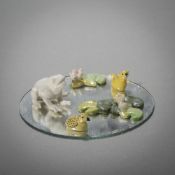 FIVE NYMPHENBURG MINIATURE PORCELAINS