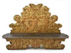 AN ITALIAN POLYCHROME DECORATED PINE CASSAPANCA