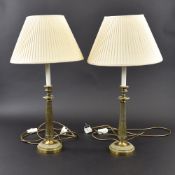 A pair of table lamps