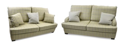Pair of two-seater sofas