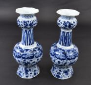 A pair of Delft faience vases