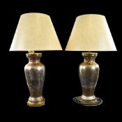 A pair of table lamps