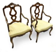 Pair of armchairs in rococo style