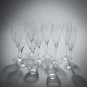 A SERIES OF WINE CHAMPAGNE AND WATER GLASSES