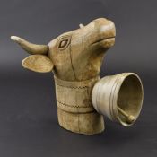 A MODEL OF A COW HEAD