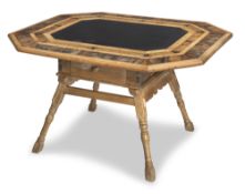A Swiss walnut and pine table