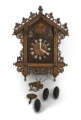 Large cuckoo clock with cuckoo and quail call