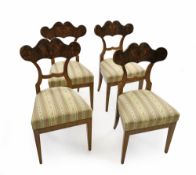 Set of four Biedermeier chairs