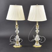 A pair of table lamps
