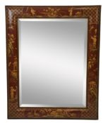 A CHINOISERIE PATTERN MIRROR