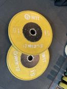 Eleiko 15kg Bumper Plates x2
