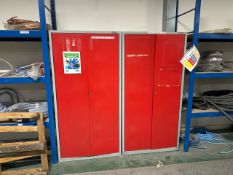 Red Metal Cabinets x2