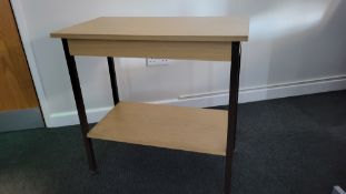 Low Side Table With Shelf x2