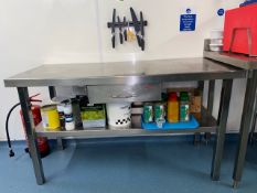 Stainless Steel Table With Drawer