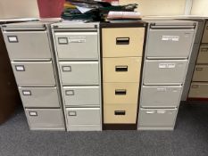 4 Drawer Metal Filing Cabinets x5