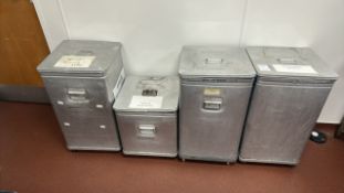 Aluminium Grundybins x4