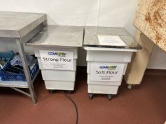 Plastic Flour Bins x2