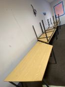 Wooden Hexagon Desk x10